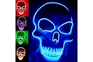 Halloween Mask LED Light up Costumes Scary Mask for Party Supplies Favor