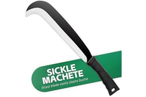 LOZHGO Sickle Machete for Yard Work Machetes for Cutting Trees Billhook Brush Clearing Sickle Garden Tool Brush Axe Harvest Knife Heavy Duty Machete with Curve Blade Grass Sickle for Gardening,Weeding