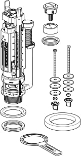 Geberit 290 Series Dual Flush Discharge Mechanism Bright Chrome 282.302.21.2 view 3