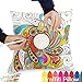 JES&MEDIS DIY Coloring Graffiti Pillowcase Home Decorations Craft Kit Pillow Cover Square 18