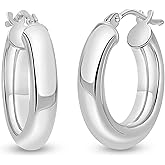Bony Levy - 14K White Gold Essentials Smooth Hoop Earrings
