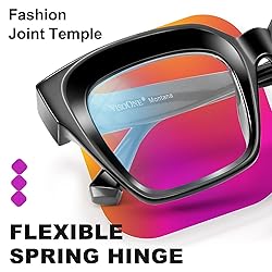 VISOONE Chunky Square Blue Light Blocking Glasses