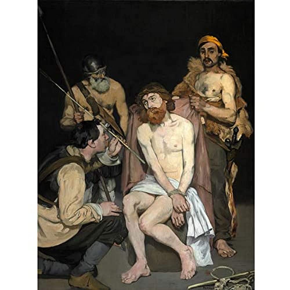 Edouard Manet Jesus Mocked By The Soldiers Art Print Canvas Premium Wall Decor Poster Mural
