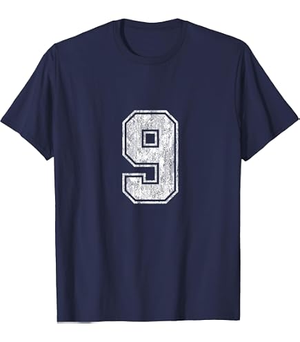 Amazon.com: Number 9 (on Front / Back) Sports Team Jersey Number T