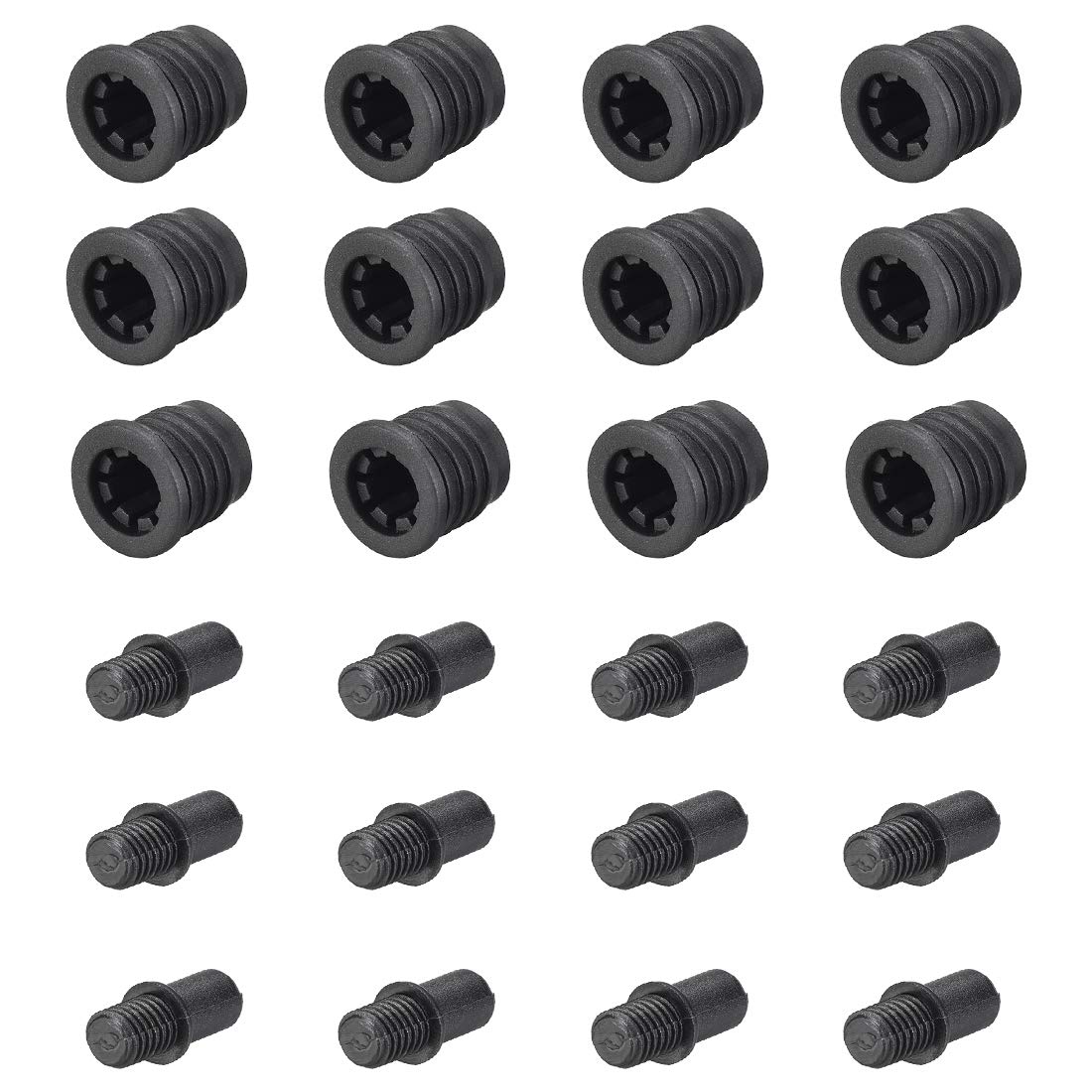 sourcing map Speaker Small Peg Kit Guides 19.5mm Black Dia 5.6mm 12 Pairs