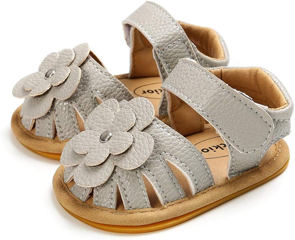  | Miamooi Infant Baby Girls Boys Sandals Summer Bowknot Crib Shoes Toddler Pu Leather Flower Soft Rubber Sole Dress Flats First Walker Shoes | Sandals