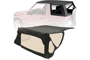 HECASA Black Tinted Soft Top Compatible with 1986-1994 Suzuki Sidekick Geo Tracker