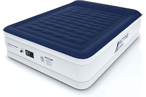 Active Era Premium Air Mattress - Elevated Inflatable Air Bed, Built-in Electric Pump, Raised Pillow, Structured Air-Coil Tec