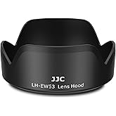 JJC Camera Lens Hood Shade for Canon EF-M 15-45mm f/3.5-6.3 is STM & RF-S 18-45mm f/4.5-6.3 is STM Lens on Canon EOS R100 R50