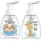 2PCS Foaming Soap Dispenser, DQELFA Foam Hand Soap Dispenser Pump Bottles, Refillable Plastic Foam Dispenser for Soap, Kitchen, Bathroom (8oz,250ml)