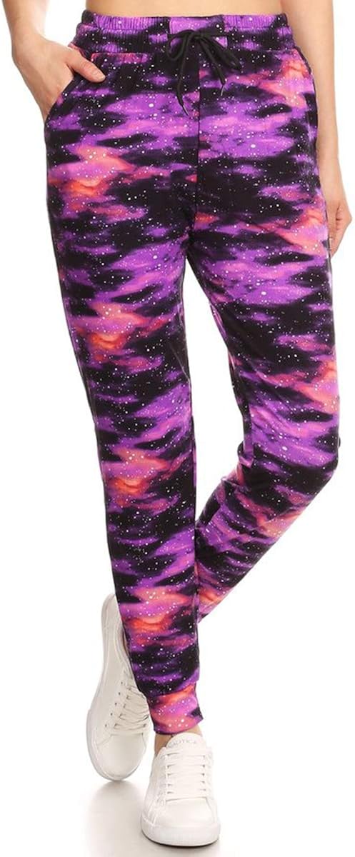 Leggings Depot Women's Popular Print High Waist Premium Jogger Track Pants(S-3X) BAT1: Clothing