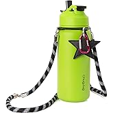 ChugJug Insulated Water Bottle 32 oz with Strap, Leak-Proof Stainless Steel Water Bottle with Flip Straw & Spout Lid, BPA-Free, Reusable Cute Metal Water Bottles for Women & Girls, Keeps Drinks Cold