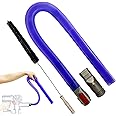 Vacuum Accessories & Attachment Compatible with Dyson V7 V8 V10 V11 V15 V6 DC58 DC59 - Dryer Vent Cleaner Kit & Refrigerator Condenser Coil Brush- Flexible Crevice Tool for Small Crevice