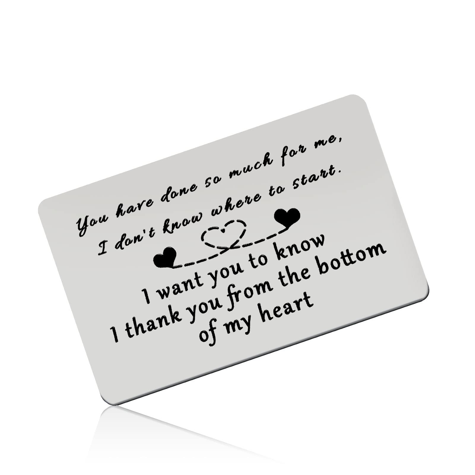 Thank You Gift Metal Wallet Insert Card Appreciation Gift for Employee Social Worker Friendship Gift for Nurse Teacher Engraved Wallet Insert Card Birthday Gift for Coach Friends Retirement Gift