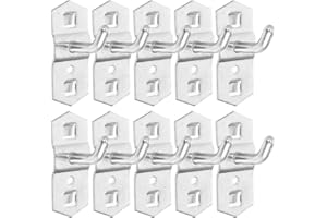 PRETYZOOM 10Pcs Pegboard Utility Hooks Metal Pegboard Cup Holders for Organizing Tools Jewelry and Keys for Garage Office and Workshop Display