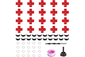 tintoke 20Pcs DrinkerFeedersWatererPoultry,Automatic Chicken Water Nipple,AutomaticPoultry Water Nipple,Includes Drill bit an