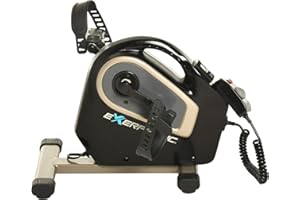 Exerpeutic 2000M Motorized Under Desk Exercise Bike - Electric Legs and Arms Pedal Exerciser - Fitness Equipment for Home Use - Remote Work Office Accessory - Black