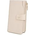 UTO Wallet Women Vegan Leather Wristlet Snap Long Purse Credit Card Holder Elegant Clutch