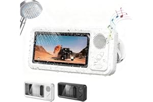 Aqua Play Phone Holder, Waterproof Phone Holder with Speaker for Shower, Shower Phones Case Built-in Smart Bluetooth Speaker 