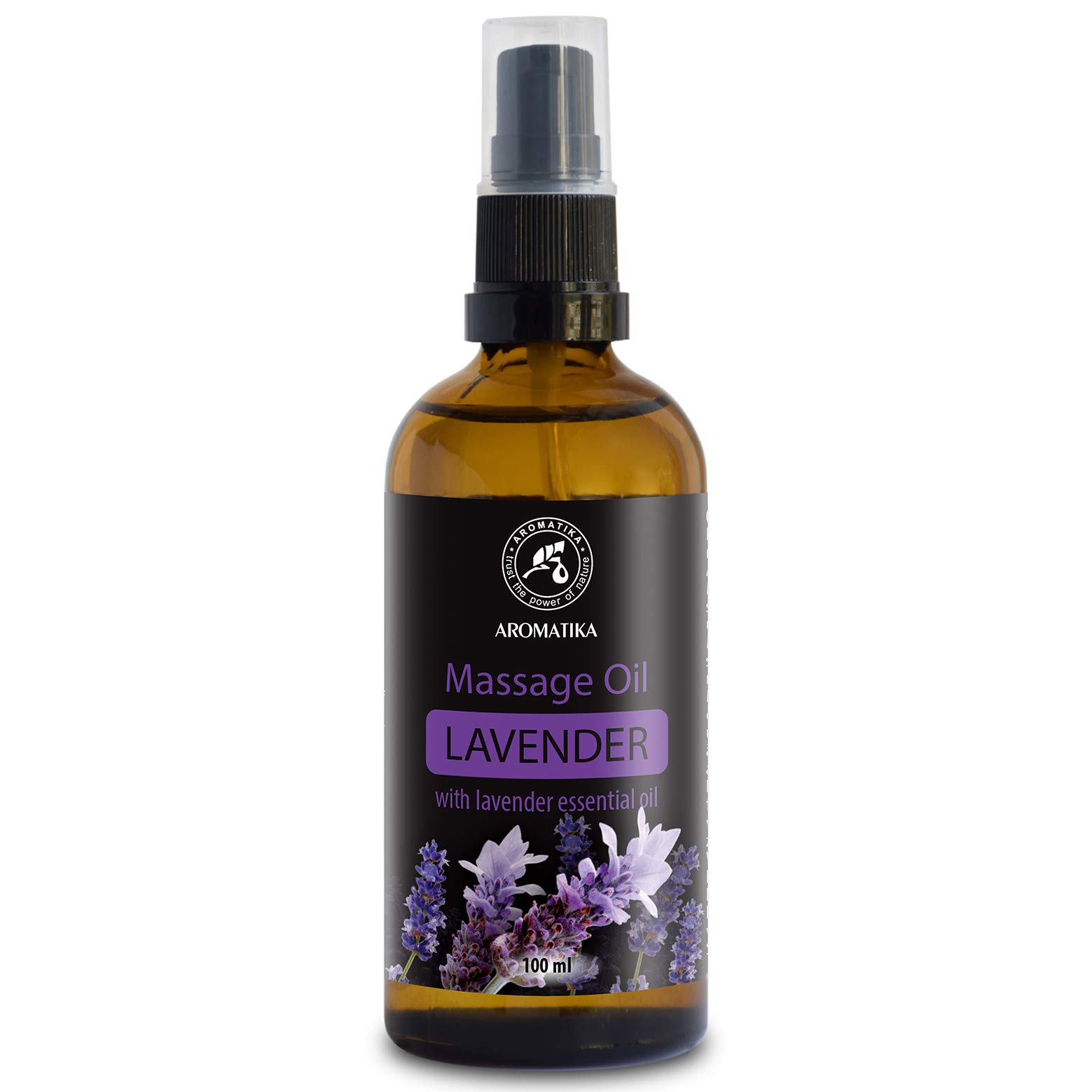 Massage Lavender Oil 100ml - 100% Natural Lavender Body Massage Oil - Good Sleep - De-Stress - Calming - Skin Care - Beauty - Body Massage - Soft Relaxing Aroma Oil