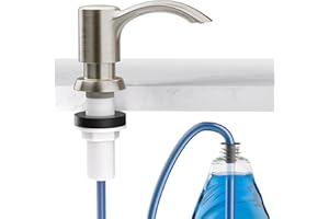 SAMODRA Built-in Kitchen Sink Soap Dispenser with Extension Tube Kit - Brushed Nickel Finish, Leak-Proof Design, No Top Refill Required (39" Tube)