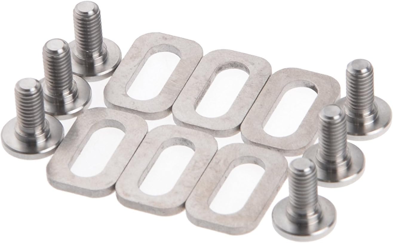 Yaruijia Titanium Bolt Spacers for LOOK KEO Road Bike Clipless Pedals Cleats Self-locking Ti Screws