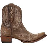 Lane Womens Lexington Embroidered Snip Toe Bootie Casual Boots Ankle Low Heel 1-2" -