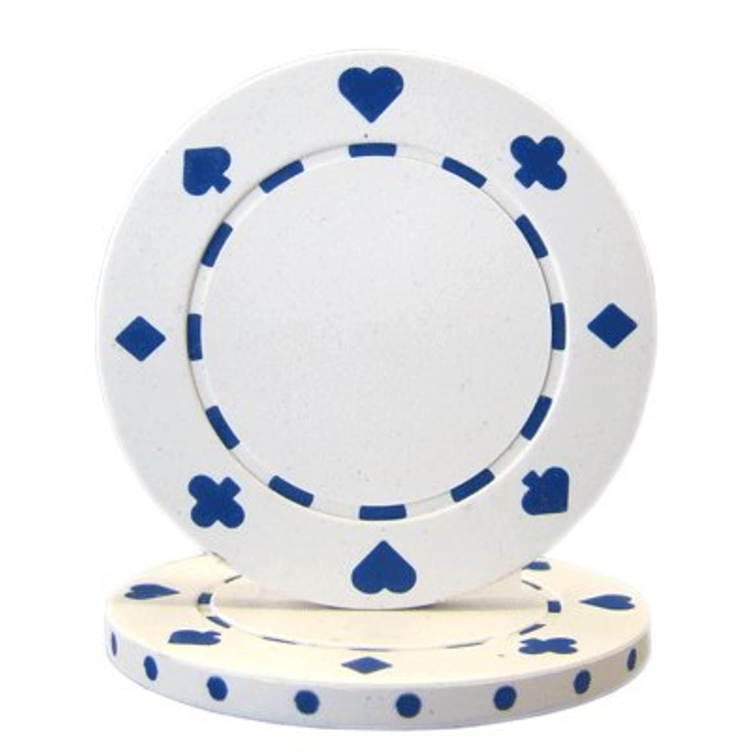 Brybelly 50 Suited 11.5 Gram Poker Chips (White)