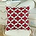 CaliTime Pack of 2 Soft Canvas Throw Pillow Covers Cases for Couch Sofa Home Decor Modern Quatrefoil Accent Geometric 18 X 18 Inches Burgundy