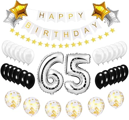 Amazon Com Best Happy To 65th Birthday Balloons Set High