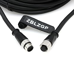 ZBLZGP M12 A-Code 8 Pin Male Female Cable