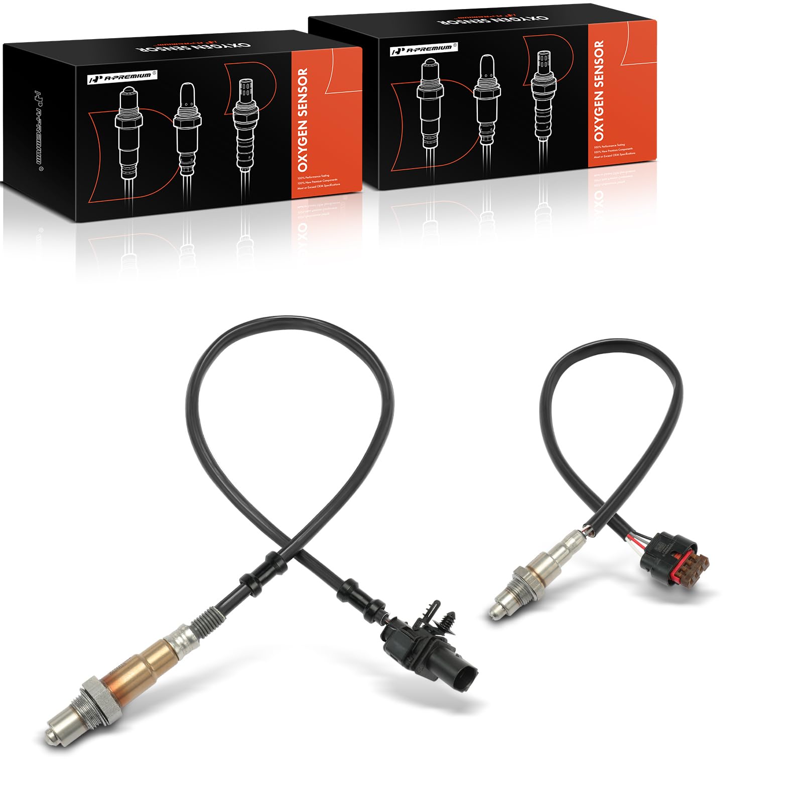 Photo 1 of A-Premium O2 Oxygen Sensor Compatible with Ford Mustang 2018 2019 2020 2021 2022 2.3L, Downstream and Upstream, 2-PC Set