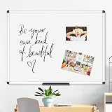 VIZ-PRO Magnetic Whiteboard 90 x 60 cm 2 Pack with Tray Silver Frame view 6