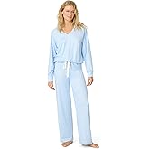 PJ Salvage womens [Amazon Exclusive] Cloud Jersey Open-bottom Pajama 2-piece Pj Set