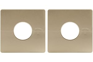 LOVEIYSP Lovelysp ABS plastic wall hole decorative cover wall-mounted water pipe cover square shower faucet decorative cover (square golden 33mm hole) - 2pcs