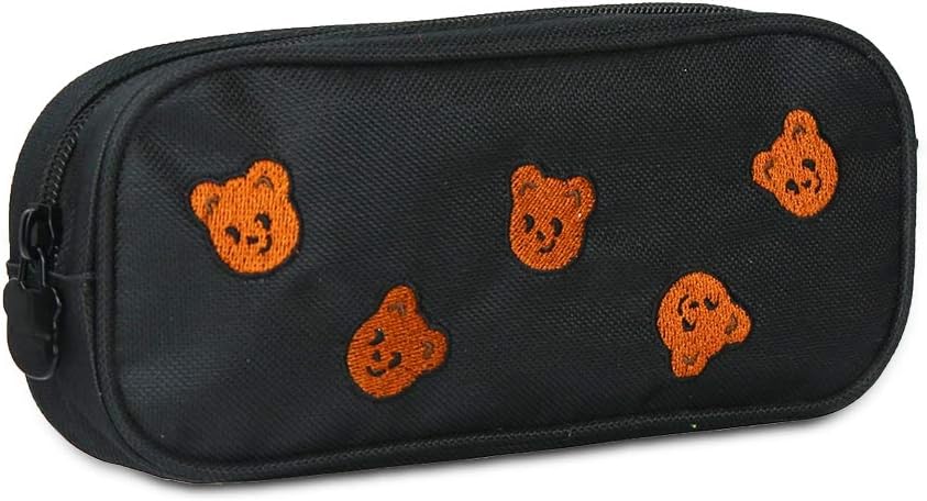 Liitrton Big Capacity Pencil Case Kids Girls Cute Bear Pen Pencil Bag Pouch Multi-Slot Students Suppliers for School Office College Girl Adult Simple Storage