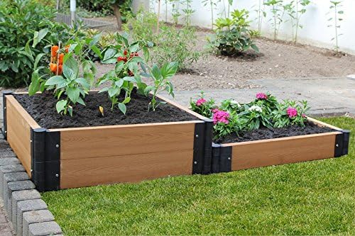 Elemento de arriate de WPC Katternberg, aprox. 100 x 14 x 114 cm ...