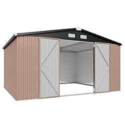 Aoxun 12'x10' Outdoor Metal Storage Shed with