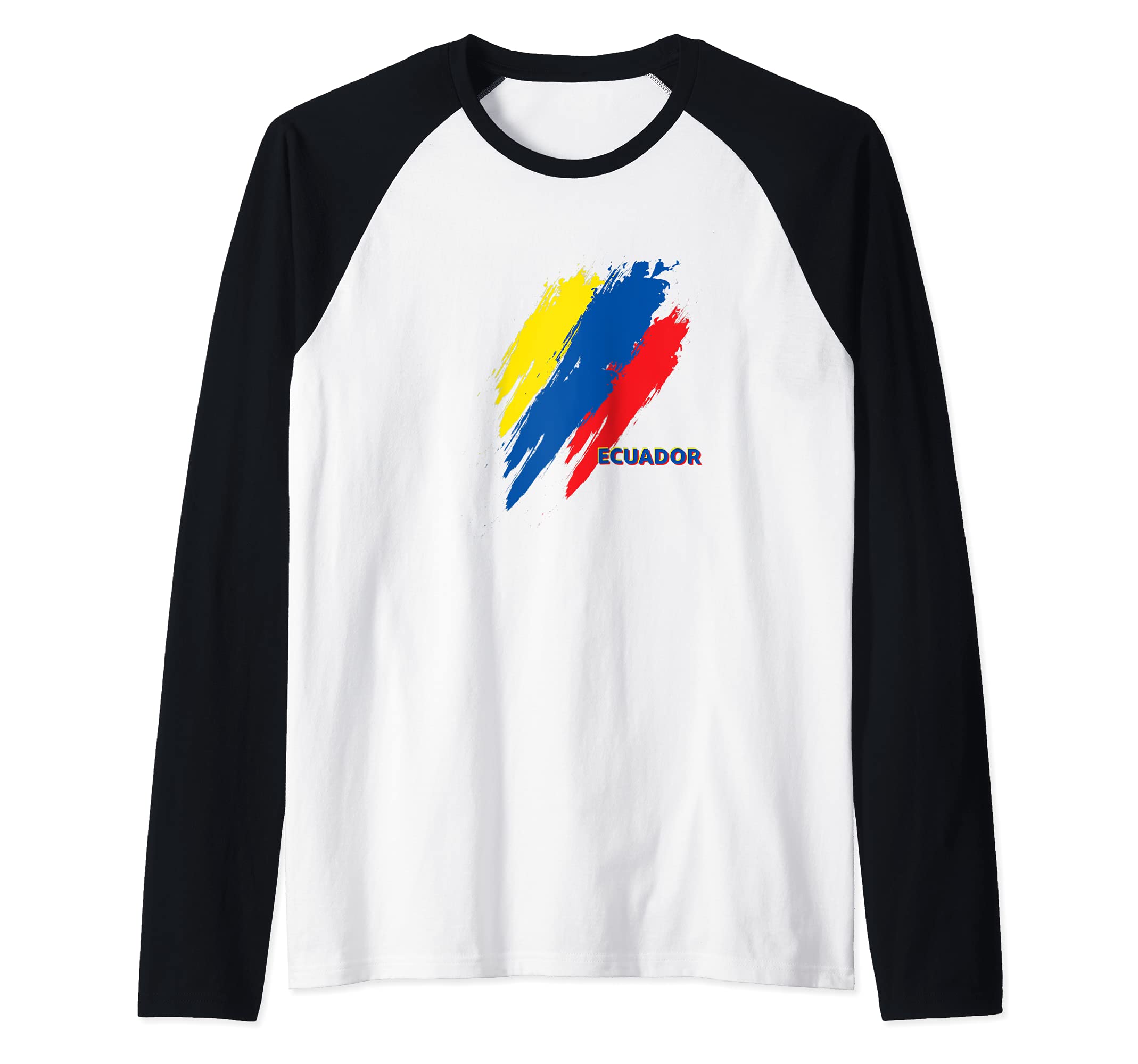 Flag Ecuador Raglan Baseball Tee
