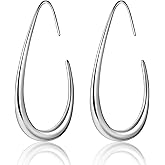 Teardrop Hoop Earrings for Women, 14K Gold Plated Drop Hoop Earrings for Women