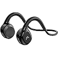 MOING Wireless Bone Conduction Headphones Bluetooth 5.0 Open Ear Sports Headset with Mic Sweatproof for Running, Bicycling, H