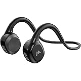 MOING Wireless Bone Conduction Headphones Bluetooth 5.0 Open Ear Sports Headset with Mic Sweatproof for Running, Bicycling, H