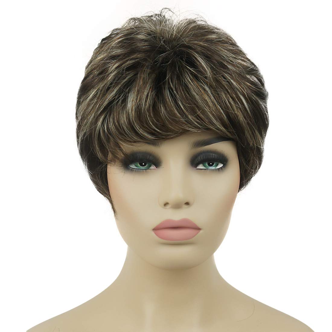 Lydell 6" Women Wigs Short Curly Hair Synthetic Full Wig (FS10)