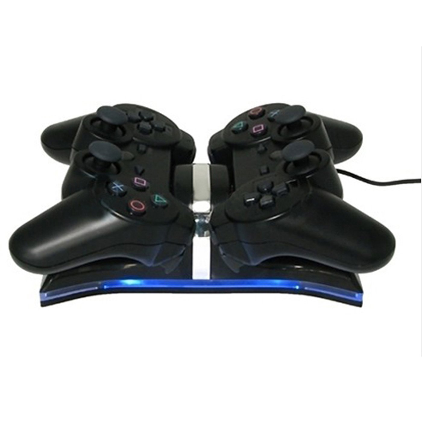 HDE Black Sony PS3 2 Port Dual Shock Charger Station Wireless