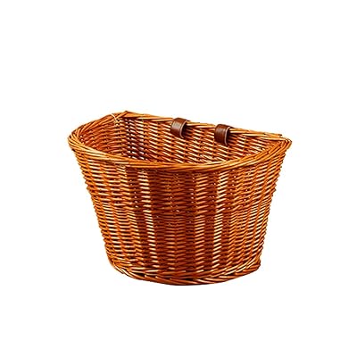 Woven Wicker Front Handlebar Bike Basket with Ghana Ubuy - Main Image