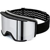 AVV OTG Ski Goggles for Men Women & Youth，Snow/Snowboard Goggles Anti Fog UV Protection