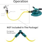 Garden Sprinkler 360° Rotating 3-Arm Automatic Lawn Watering System view 5
