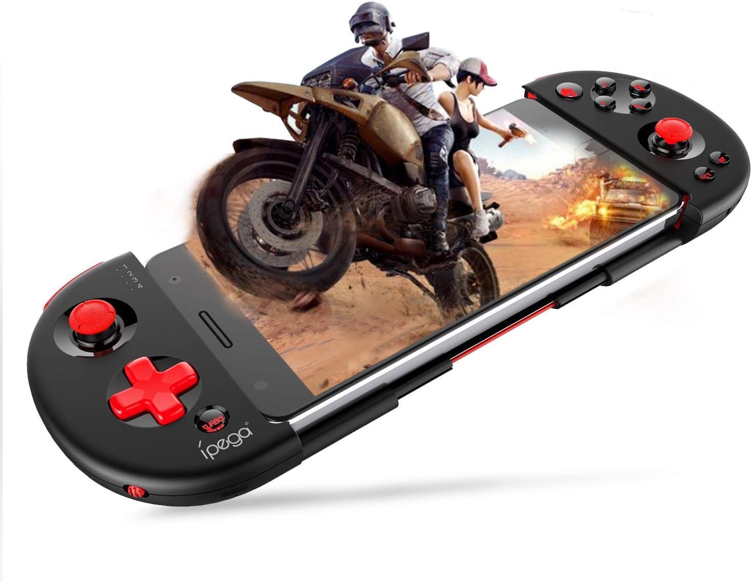 Ipega PG-9087 Red Samurai Bluetooth Gamepad Game Controller Extendable Holder Wireless Joystick Smartphone up to 6.2 inches Remote Control for Android / PC