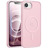 FNTCASE for iPhone 16e Case: Phone 17e Phone Case [Compatible with Magsafe] Translucent Matte Cases with [Screen Protector] Military Grade Shockproof Protective Phone Cover - Light Pink