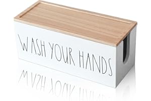 CHONIC Paper Towel Dispenser, Farmhouse Paper Towel Holder with Lid for Bathroom Kichen Home Commercial, Wall Mount or Countertop for Multifold, C Fold, Z fold, Trifold Hand Towels (White)